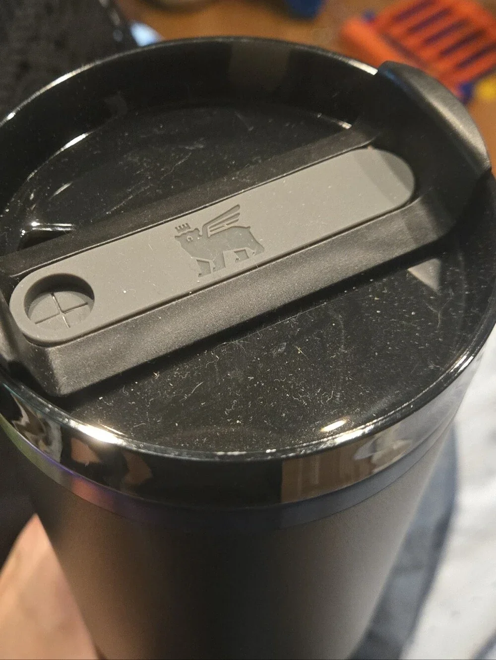 Stanley Black Travel Tumbler CHROMA 40 OZ with Handle and Iridescent Accent - Picture 5 of 8